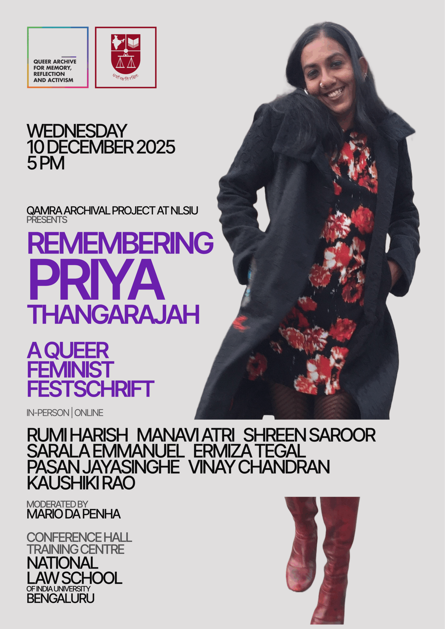Remembering Priya Thangarajah - Save The Date (1)